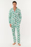 Mens Ski Toile Long Sleeve Polo Pajamas