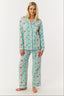 Ornament Trellis Long Sleeve Polo Pajamas