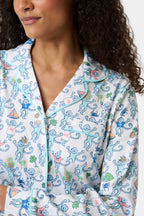 Charleston Monkey Long Sleeve Polo Pajamas