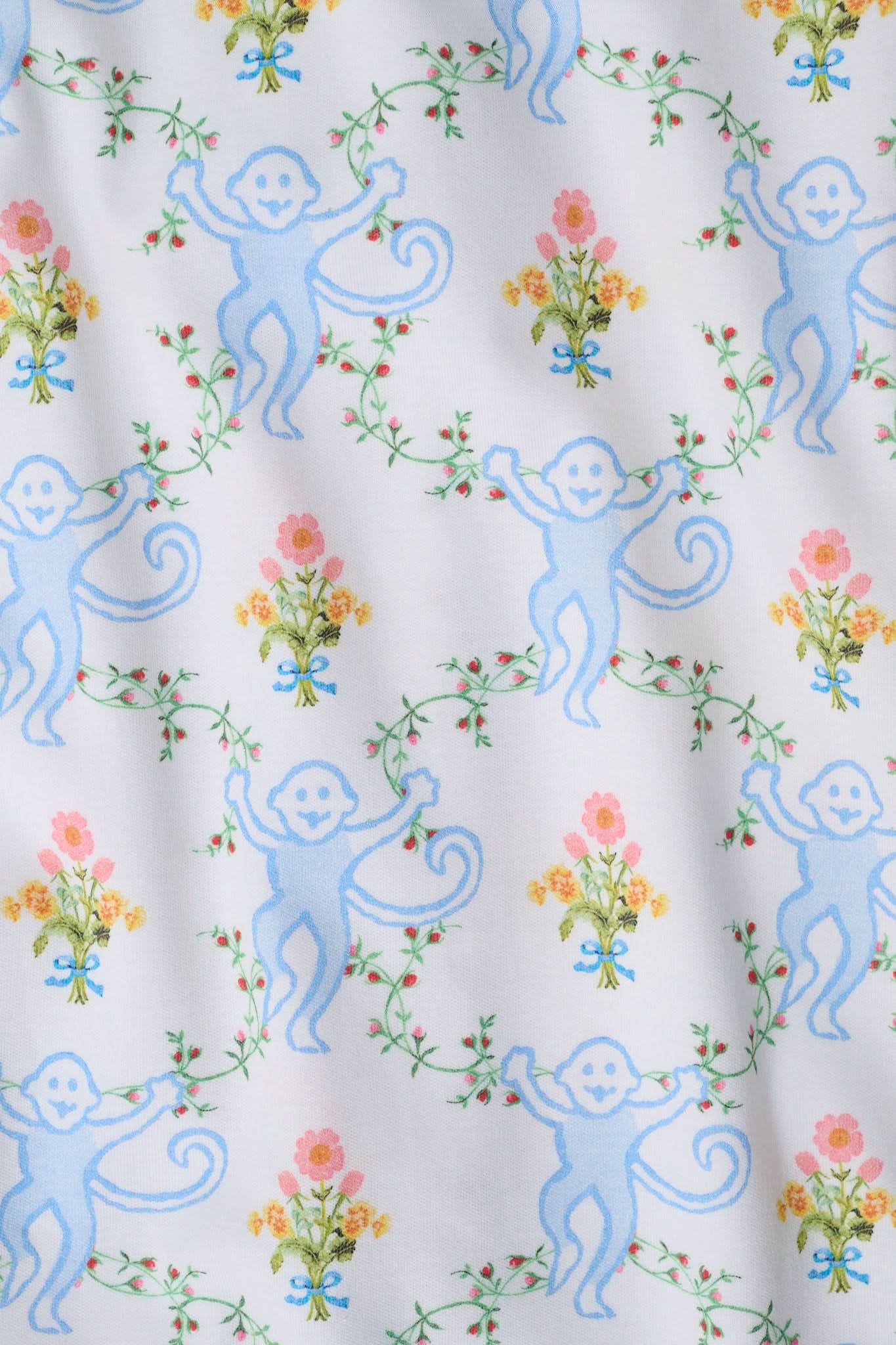 Floral Monkey Trellis Polo Pajamas
