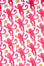 Monkey Long Sleeve Polo Pajamas