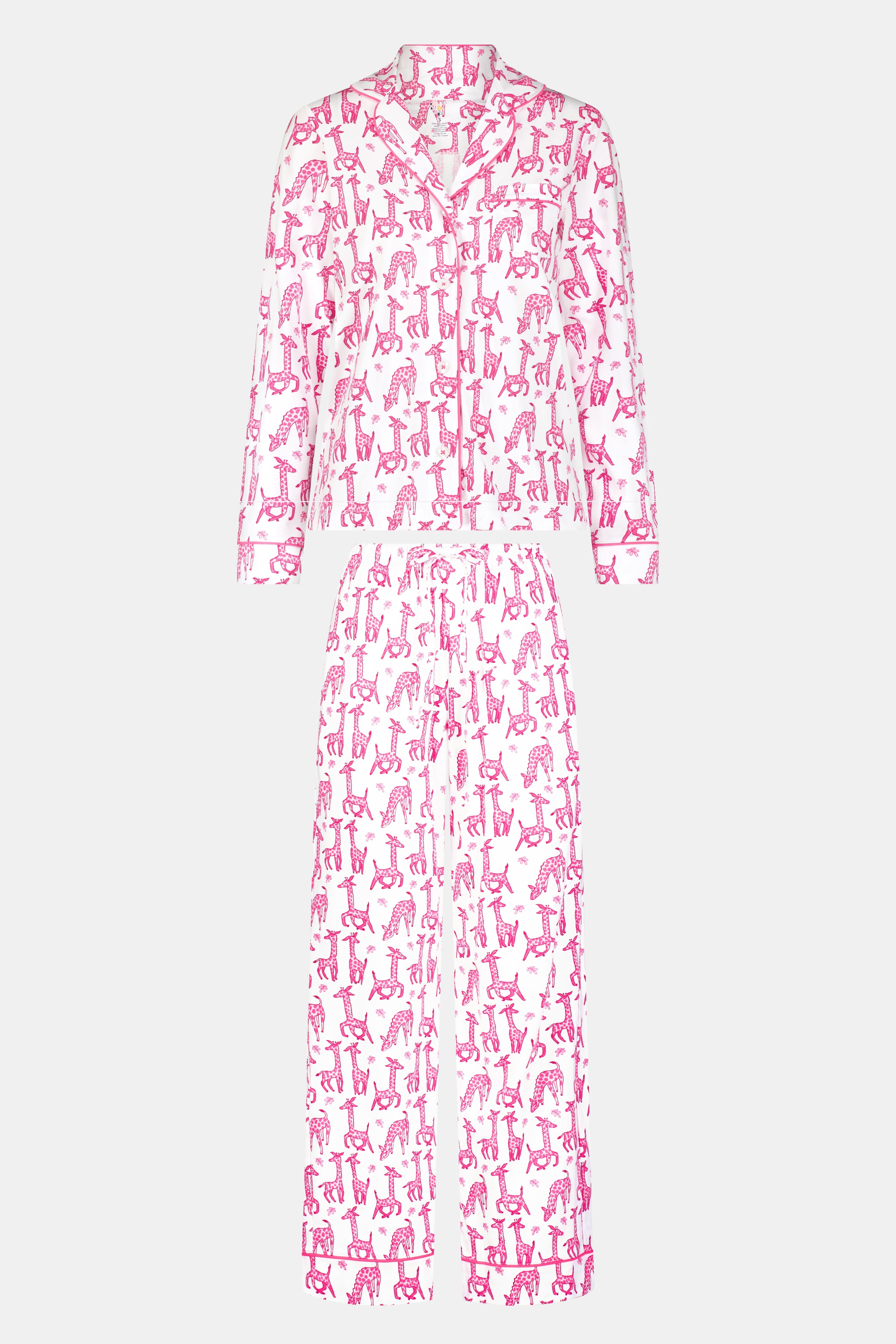 Gigi Giraffe Long Sleeve Polo Pajamas