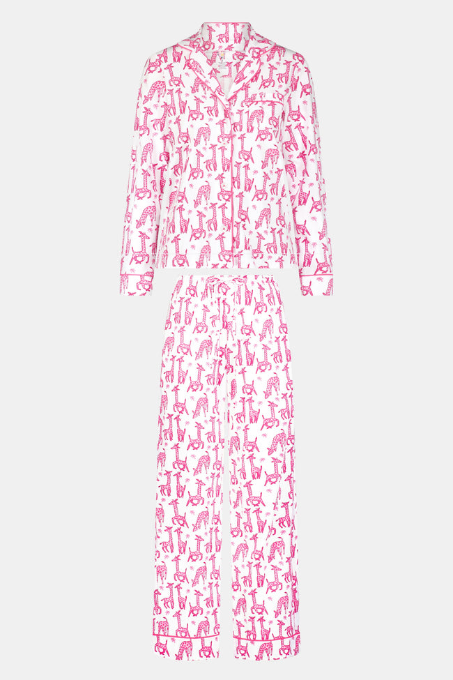 Gigi Giraffe Long Sleeve Polo Pajamas Main Image