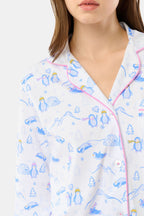 Penguin Party Long Sleeve Polo Pajamas