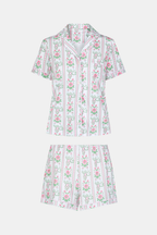 Monkey Block Stripe Polo Pajamas