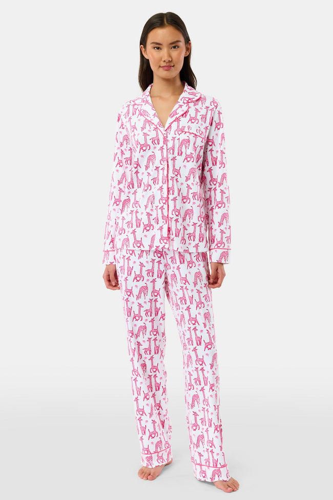 Gigi Giraffe Long Sleeve Polo Pajamas Hover Image