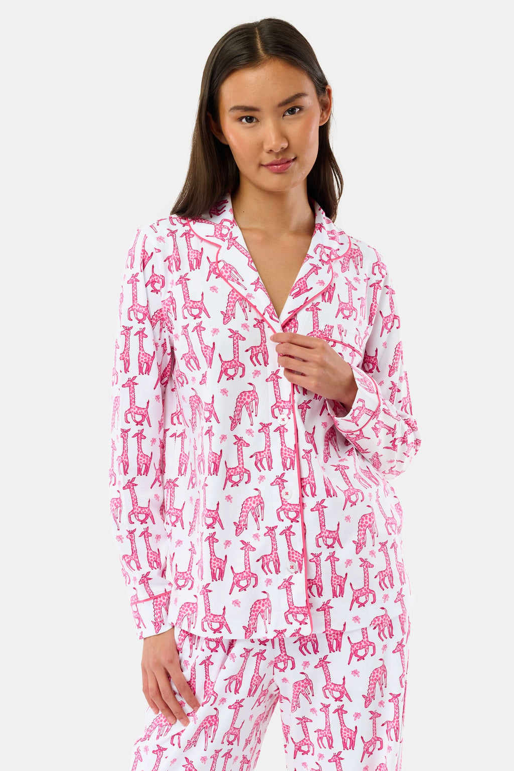 Gigi Giraffe Long Sleeve Polo Pajamas