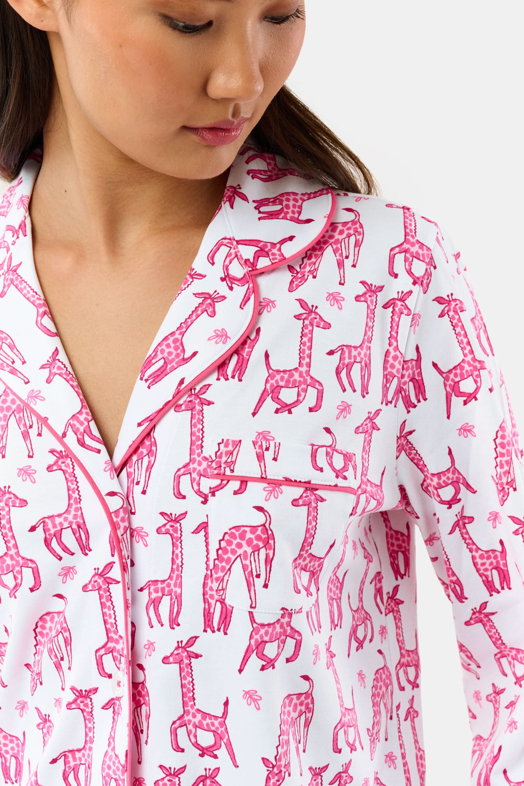 Gigi Giraffe Long Sleeve Polo Pajamas
