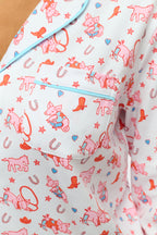 Piggy Up Long Sleeve Polo Pajamas