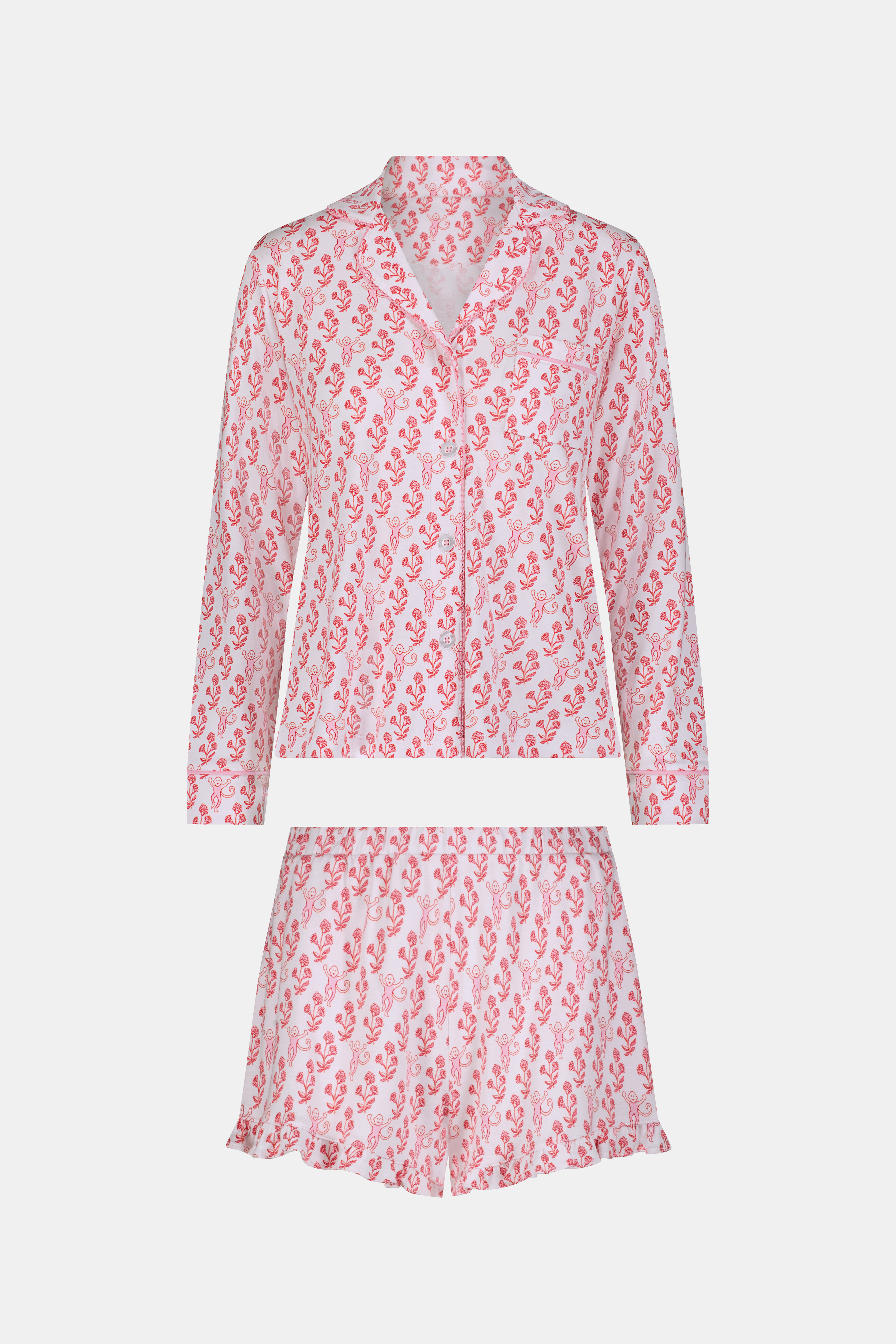 Rosa Ditsy Monkey Hayden Pajamas