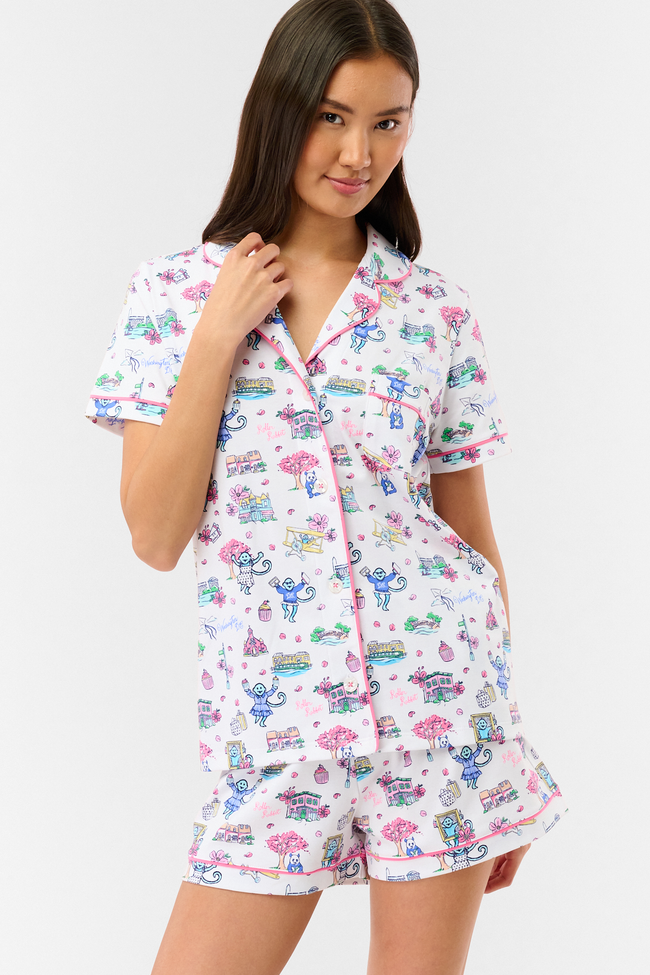Georgetown Monkey Polo Pajamas Hover Image