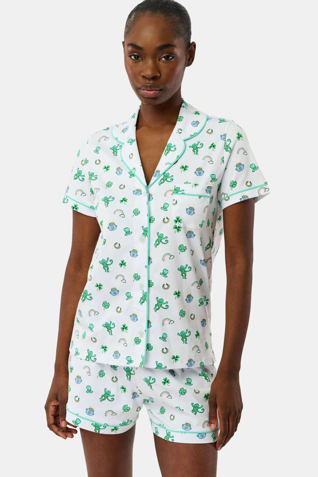 Luck O' the Monkey Polo Pajamas Hover Image