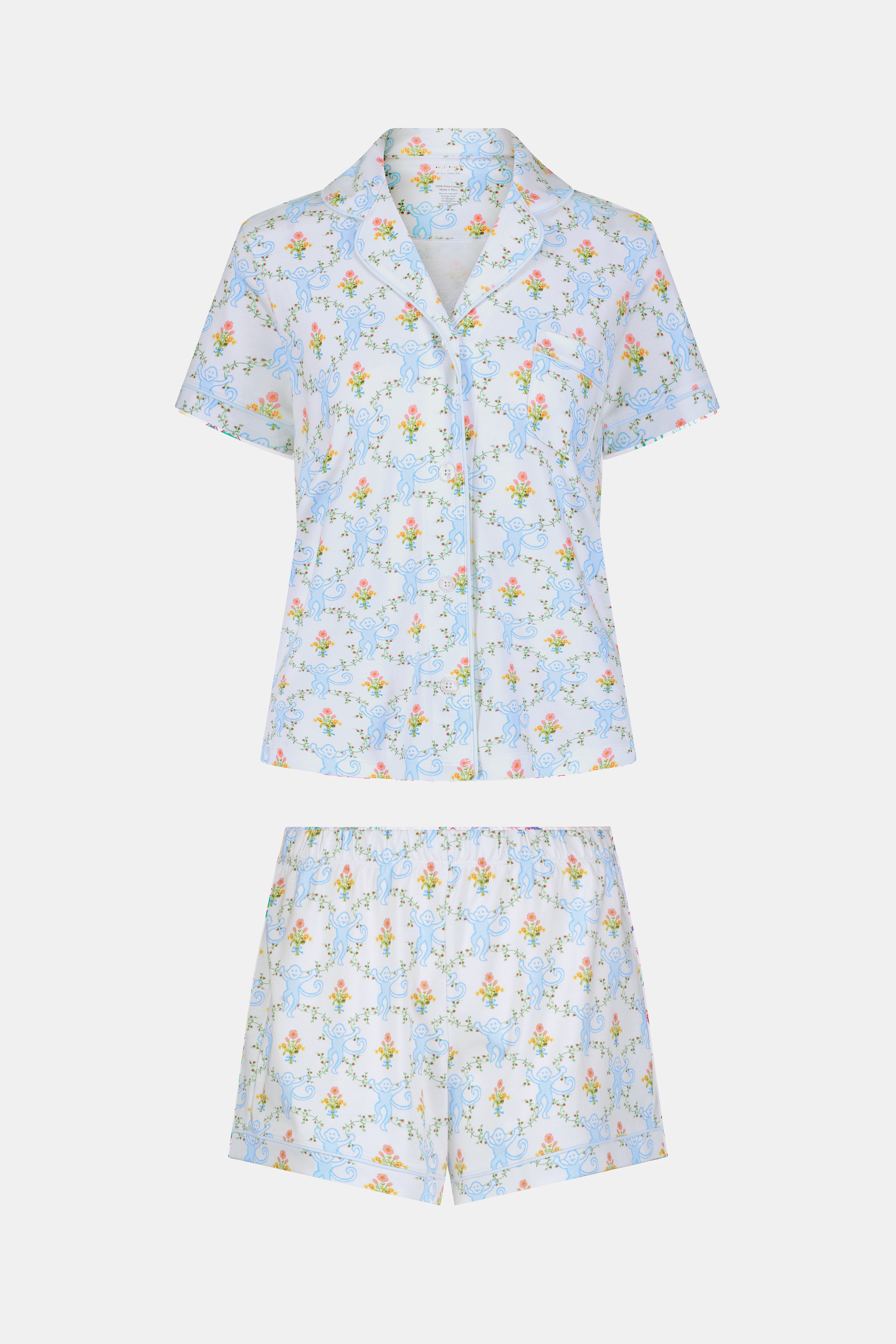 Floral Monkey Trellis Polo Pajamas