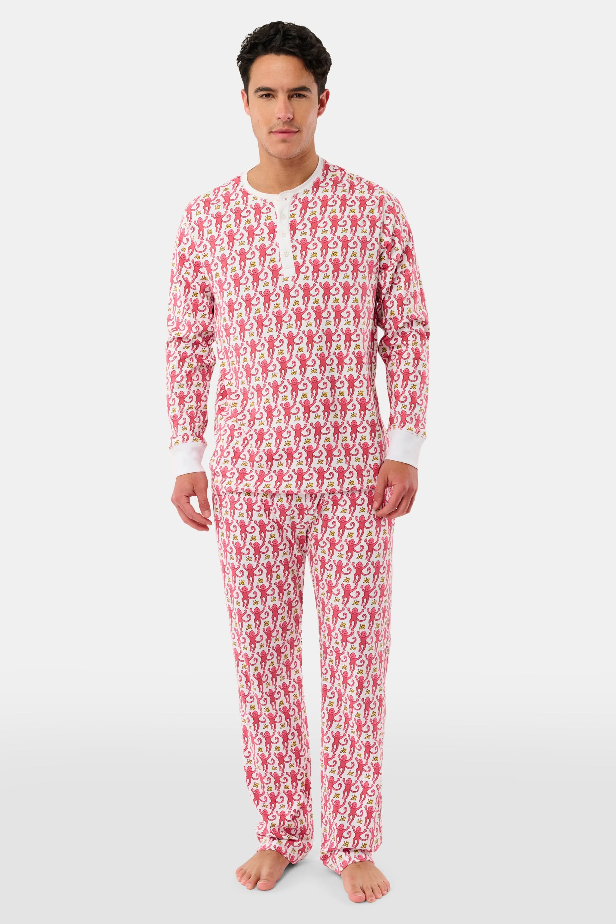 Mens Monkey Spencer Pajamas