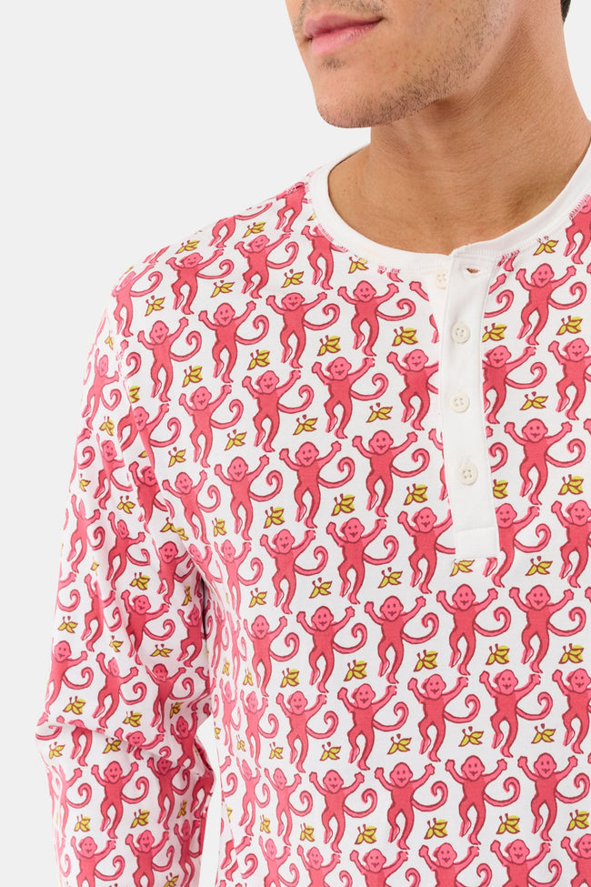Mens Monkey Spencer Pajamas Main Image
