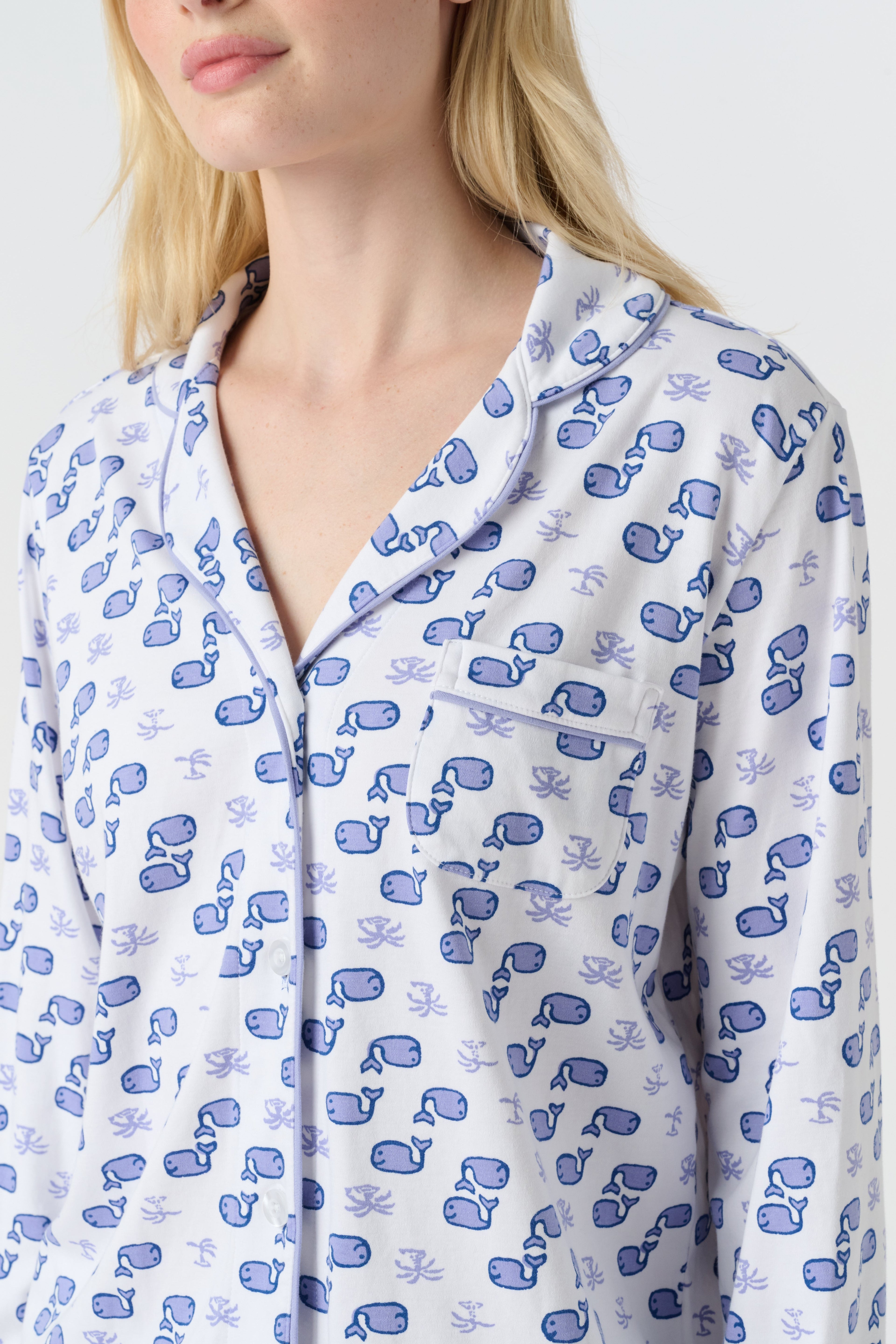 Moby Long Sleeve Polo Pajamas