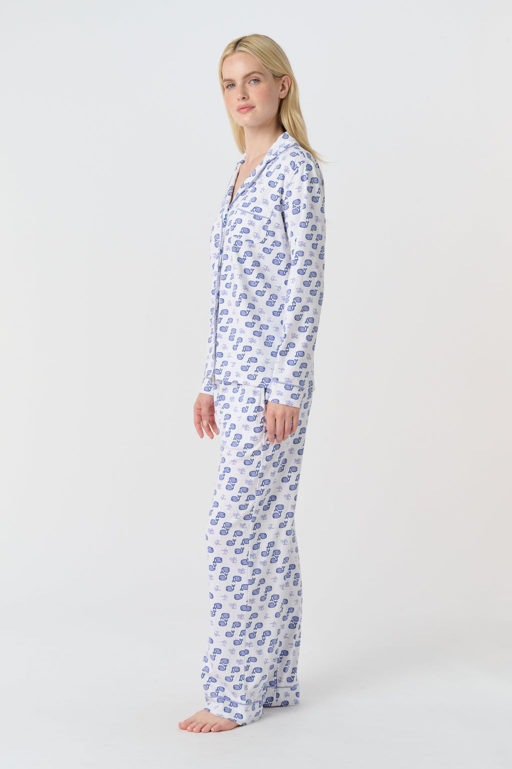 Moby Long Sleeve Polo Pajamas