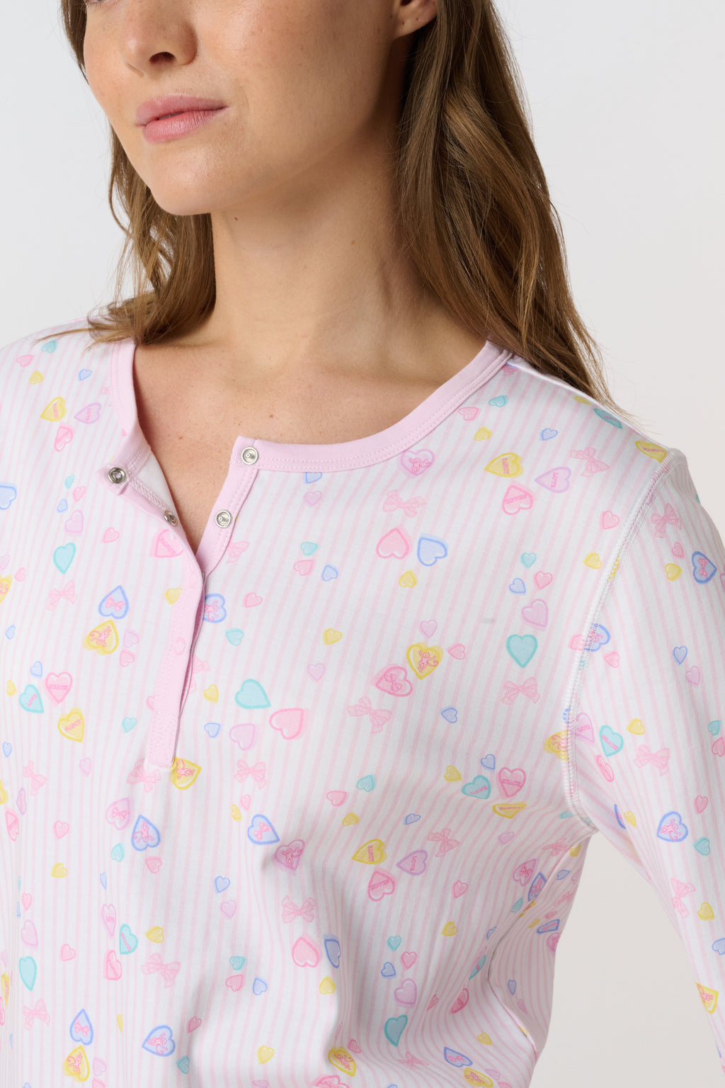 Candy Heart Stripe Hunter Pajamas