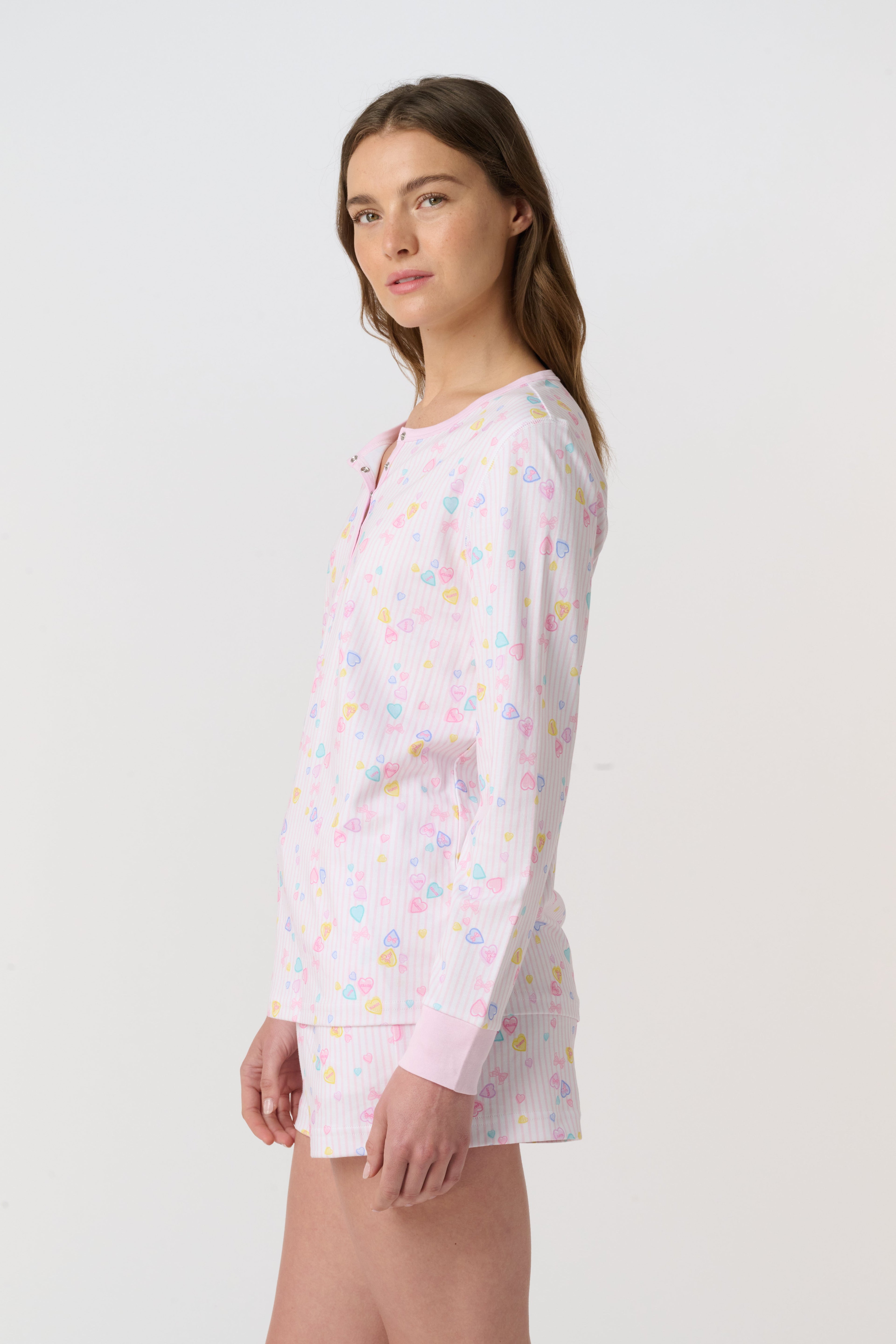 Candy Heart Stripe Hunter Pajamas