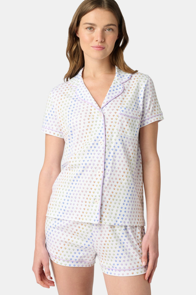 Disco Hearts Polo Pajamas Hover Image