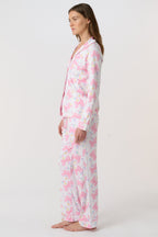 Doily Beaux Long Sleeve Polo Pajamas