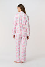 Doily Beaux Long Sleeve Polo Pajamas