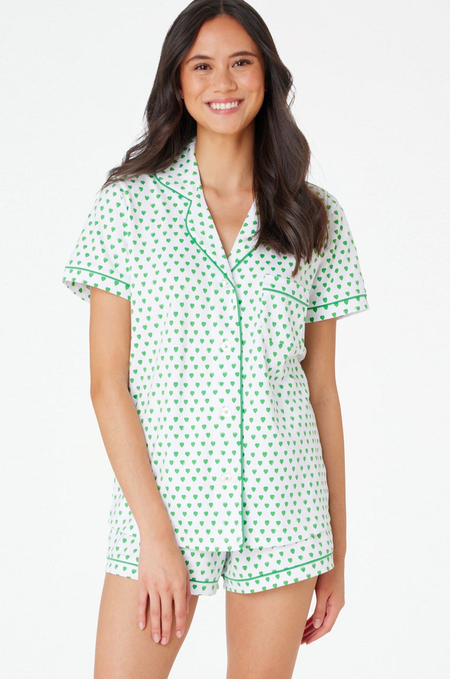 Hearts Polo Pajamas Hover Image