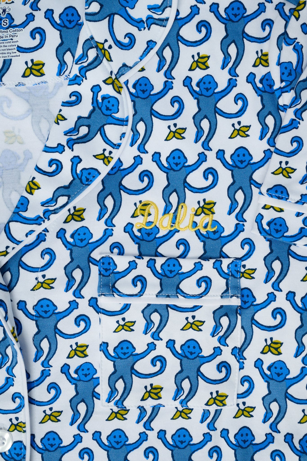 Monkey Long Sleeve Polo Pajamas