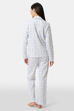 Floral Monkey Trellis Long Sleeve Polo Pajamas