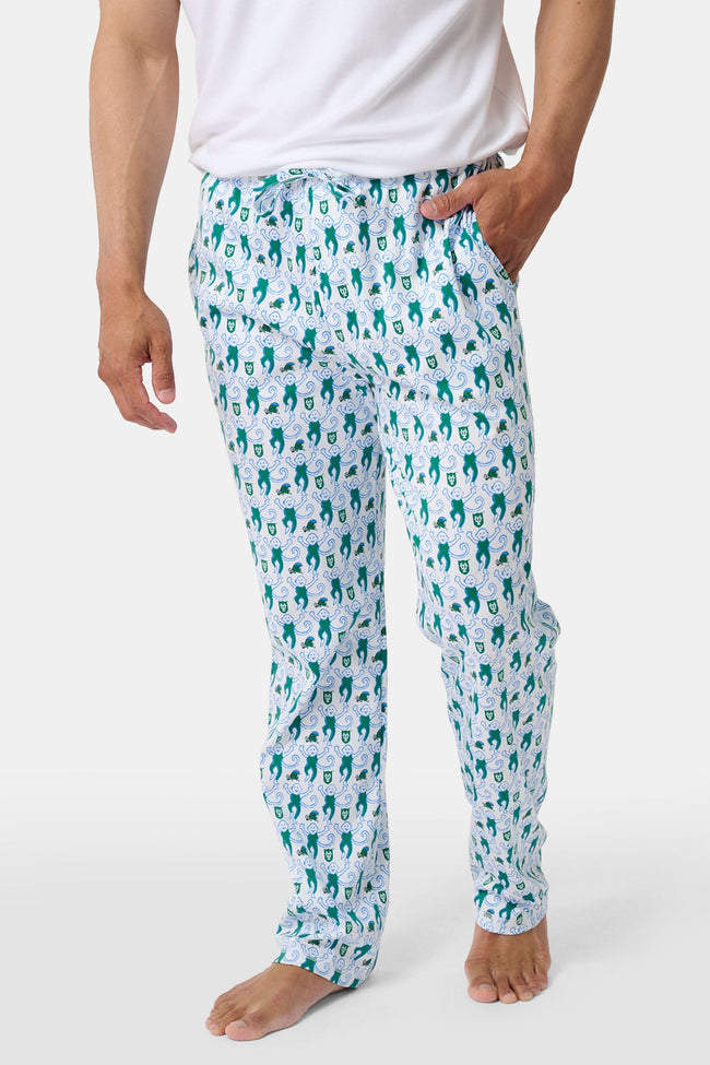Mens Green Wave Lovely Monkey Simon Pant Hover Image