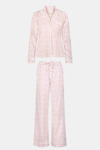 Hearts Long Sleeve Polo Pajamas