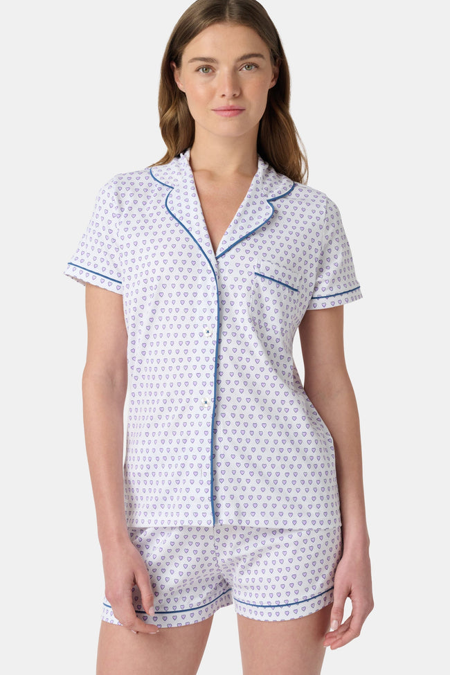 Hearts Polo Pajamas Hover Image