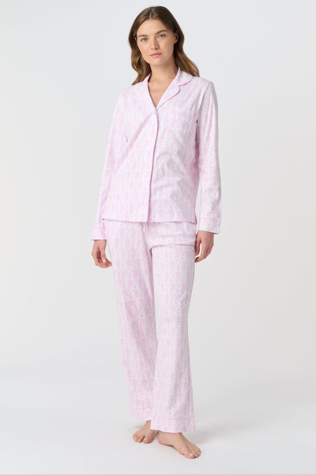 Lovely Monkey Long Sleeve Polo Pajamas Hover Image