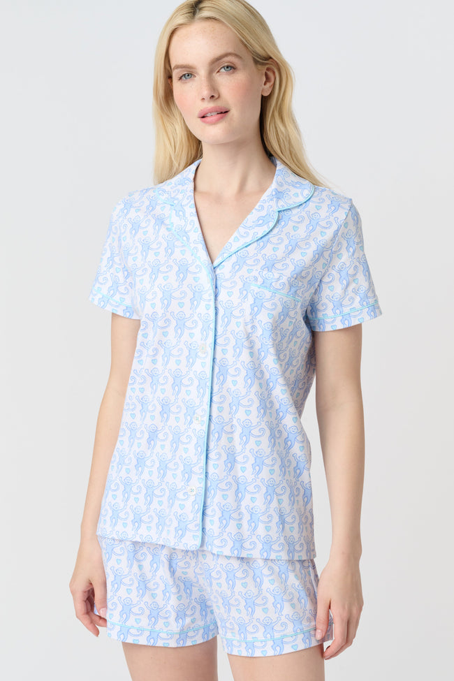 Lovely Monkey Polo Pajamas Hover Image