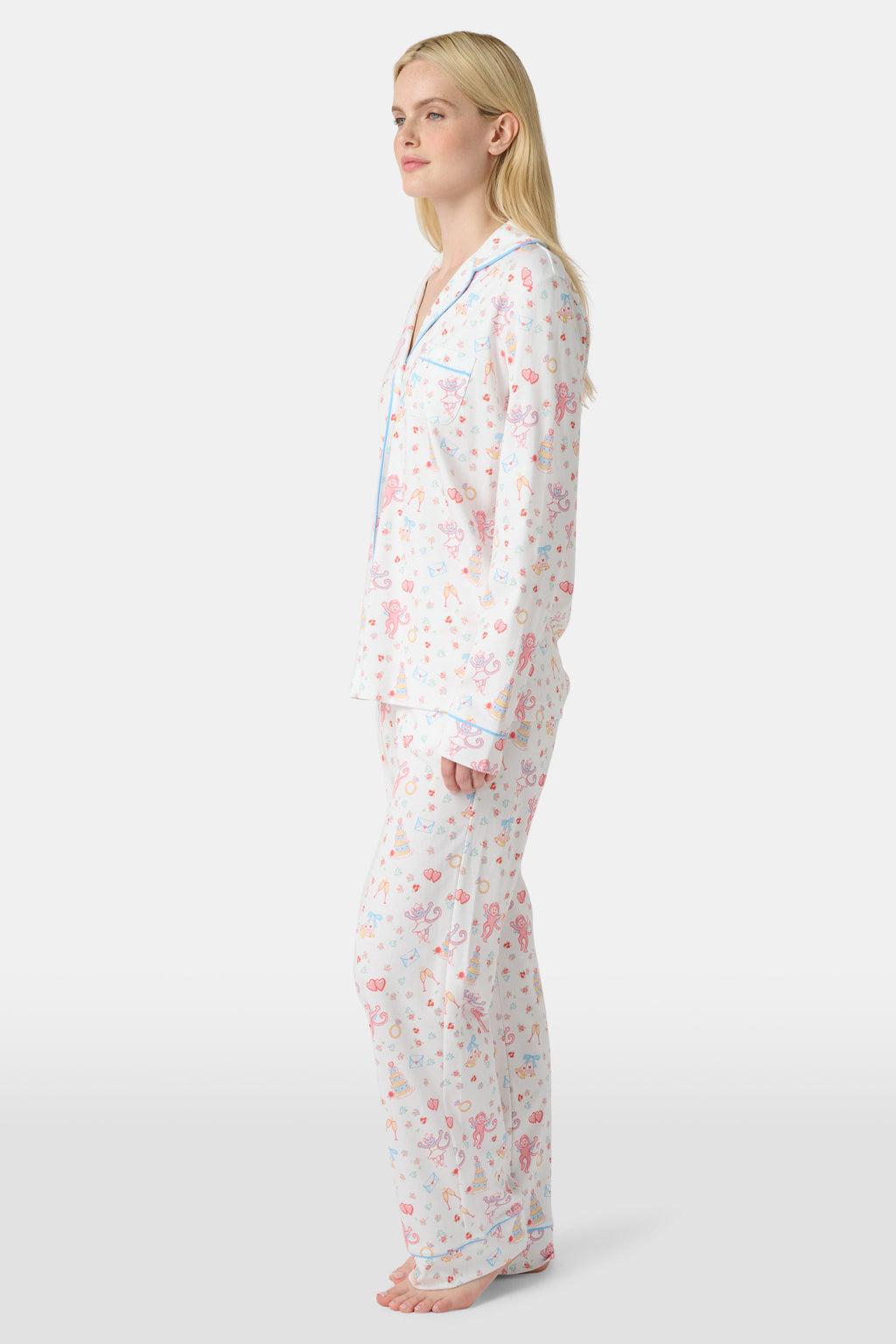 Monkey Said Yes Long Sleeve Polo Pajamas