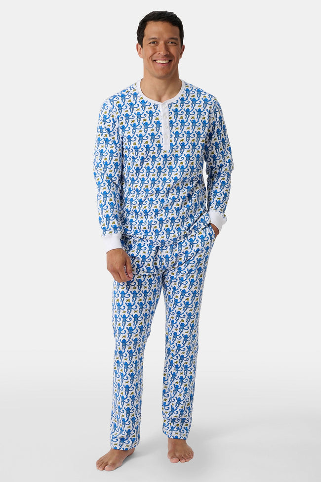 Mens Monkey Spencer Pajamas Hover Image