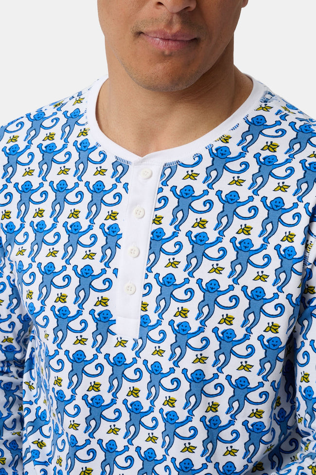 Mens Monkey Spencer Pajamas Main Image