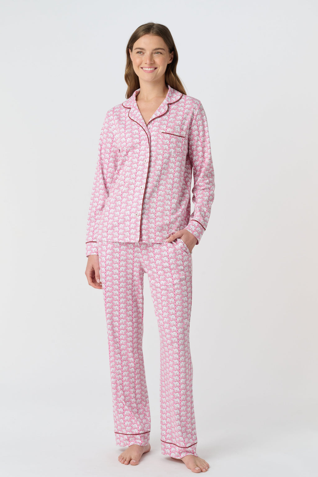 Hathi Long Sleeve Polo Pajamas
