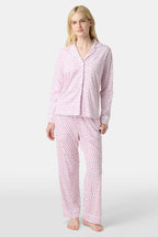 Hearts Long Sleeve Polo Pajamas