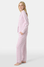 Hearts Long Sleeve Polo Pajamas