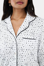 Quilted Hearts Long Sleeve Polo Pajamas