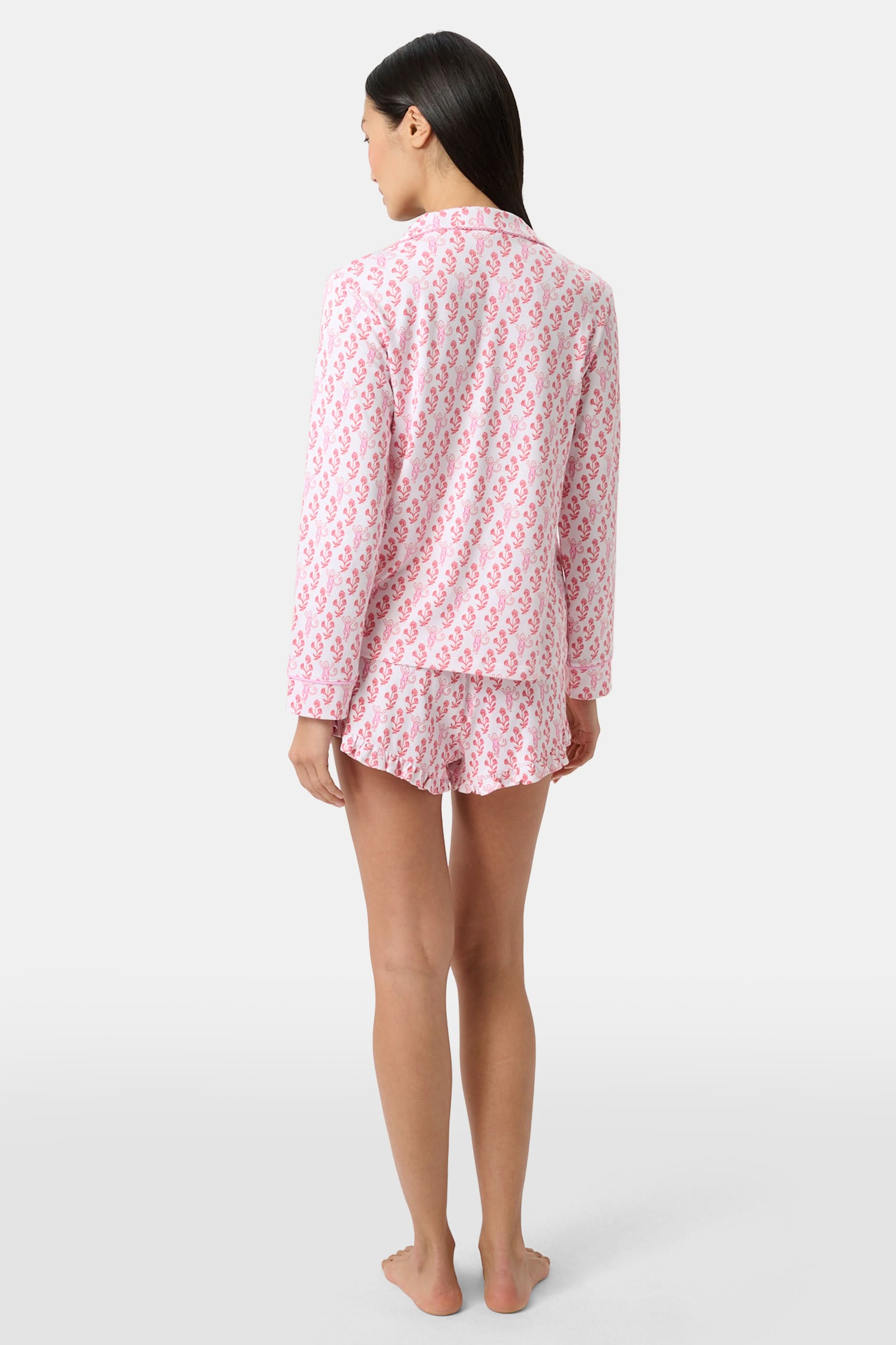 Rosa Ditsy Monkey Hayden Pajamas