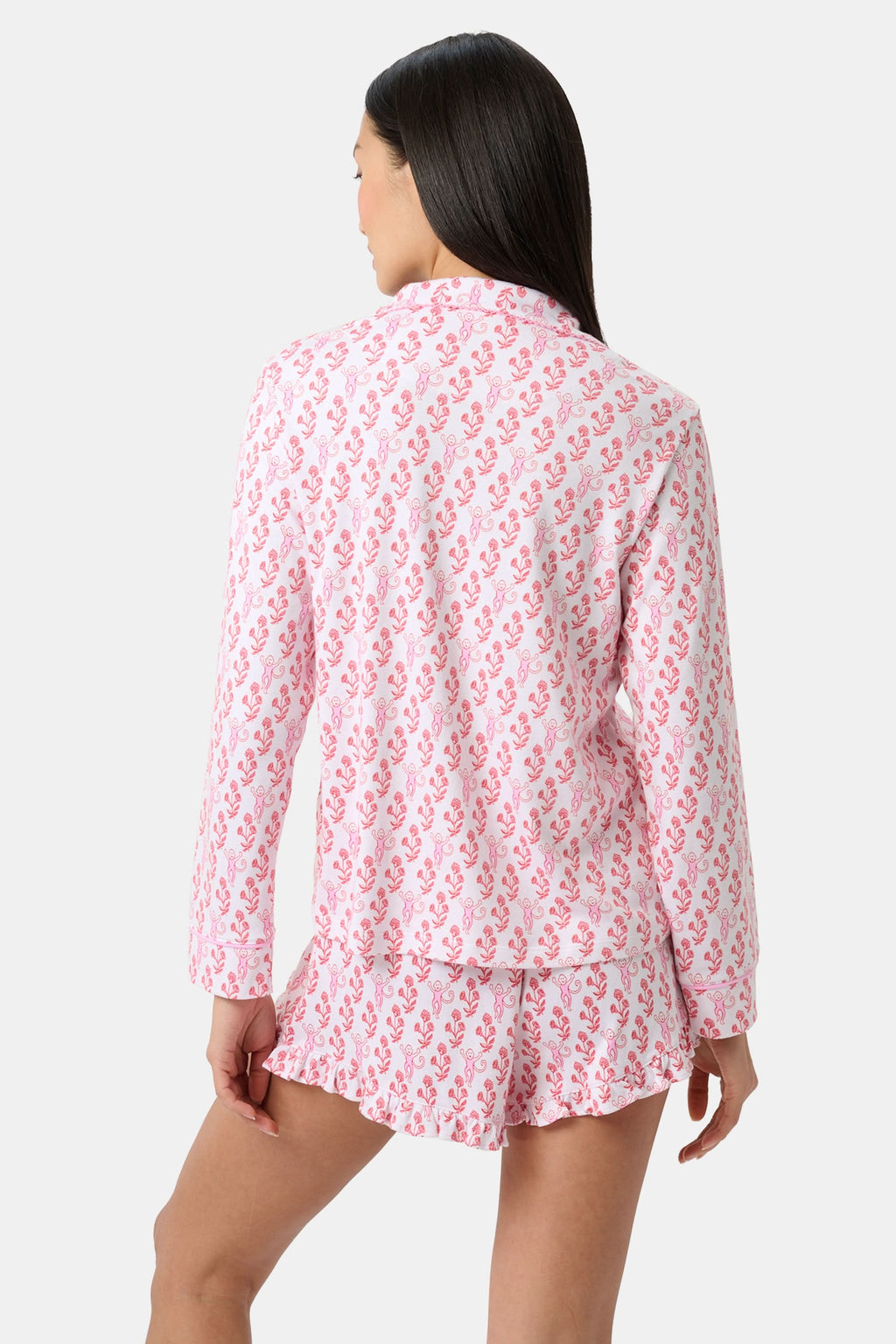 Rosa Ditsy Monkey Hayden Pajamas