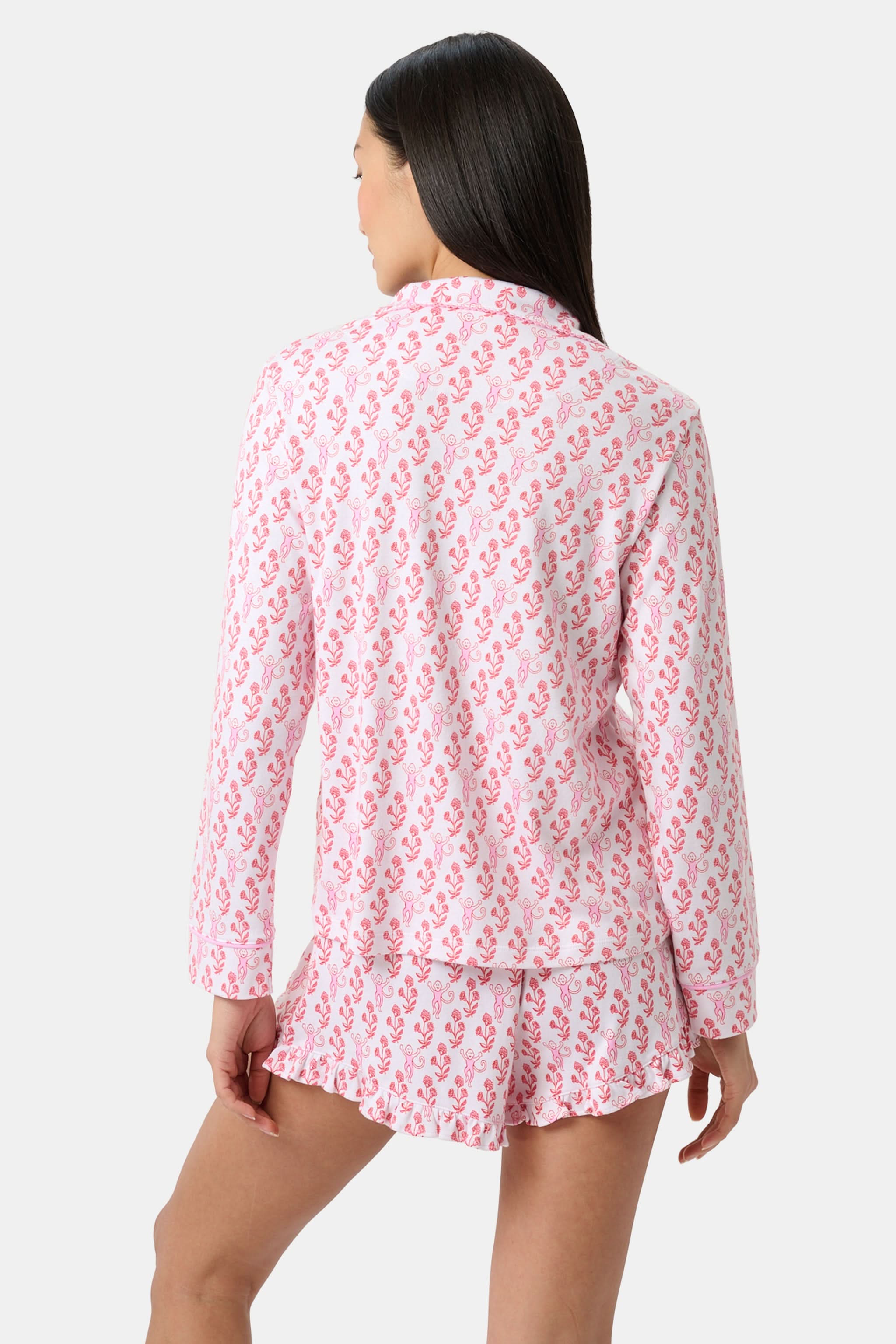 Rosa Ditsy Monkey Hayden Pajamas
