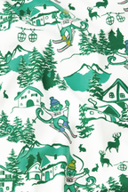 Ski Toile Long Sleeve Polo Pajamas