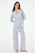 Chicago Monkey Long Sleeve Polo Pajamas