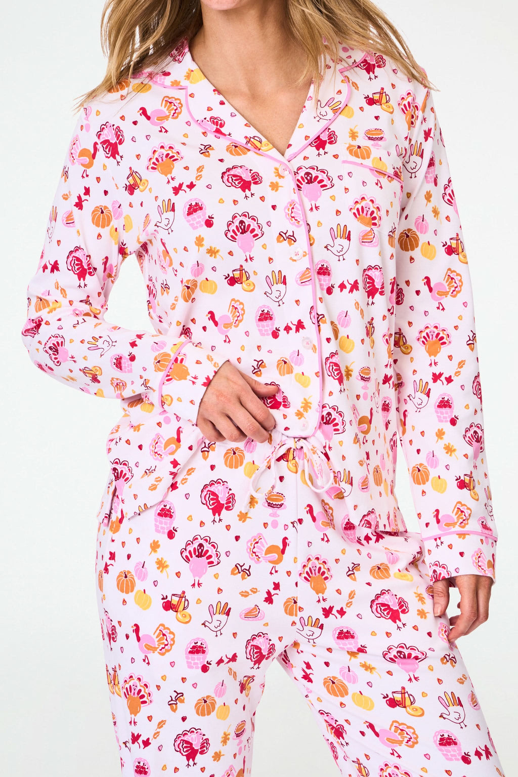 Fall-A-Palooza Long Sleeve Polo Pajamas