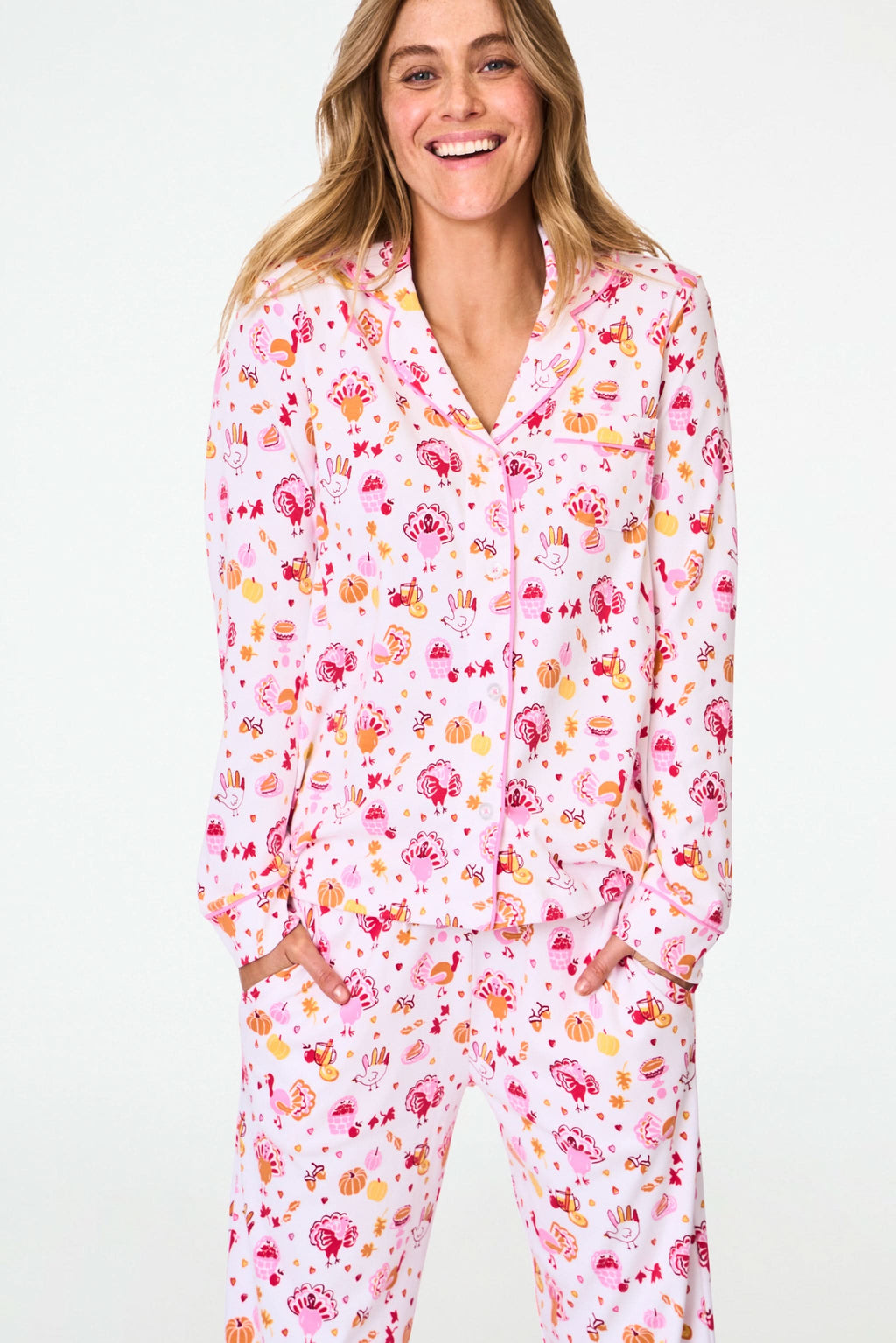 Fall-A-Palooza Long Sleeve Polo Pajamas