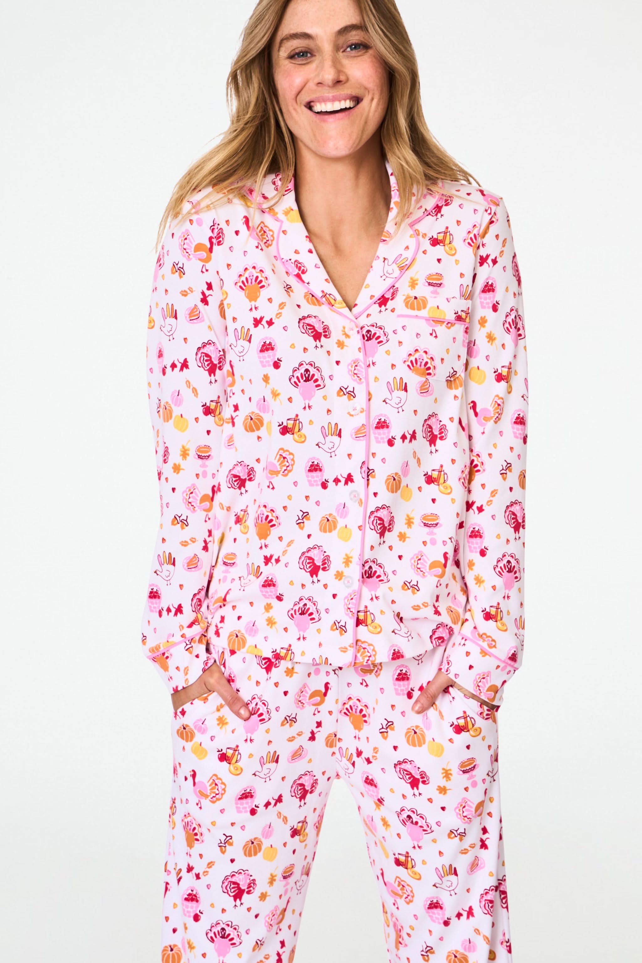 Fall-A-Palooza Long Sleeve Polo Pajamas