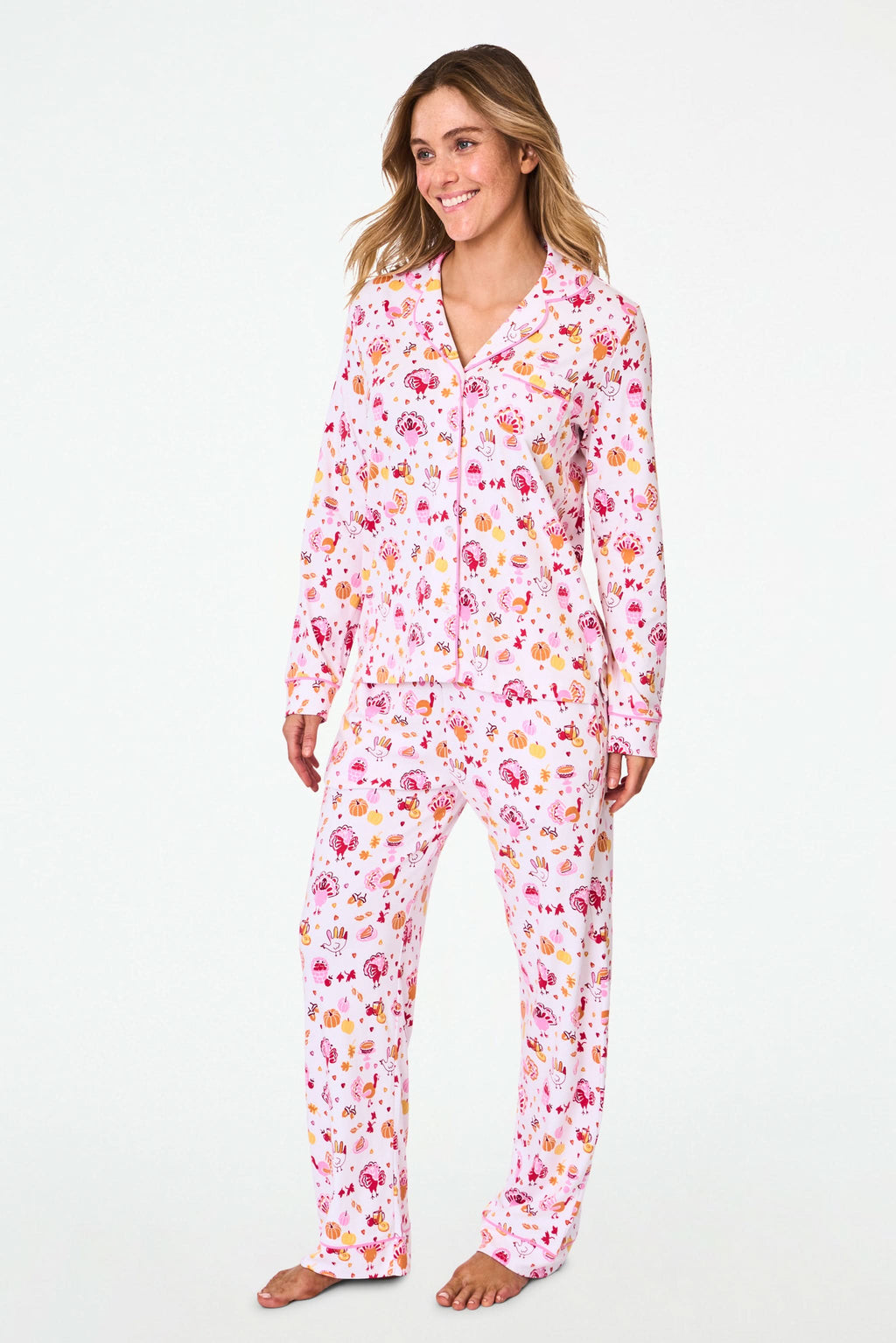 Fall-A-Palooza Long Sleeve Polo Pajamas